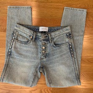 Current/Elliott Jeans, The Fling Zig Zag Studded (Sz 24)